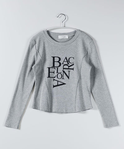 BACロゴレタリングスリムラインTシャツ