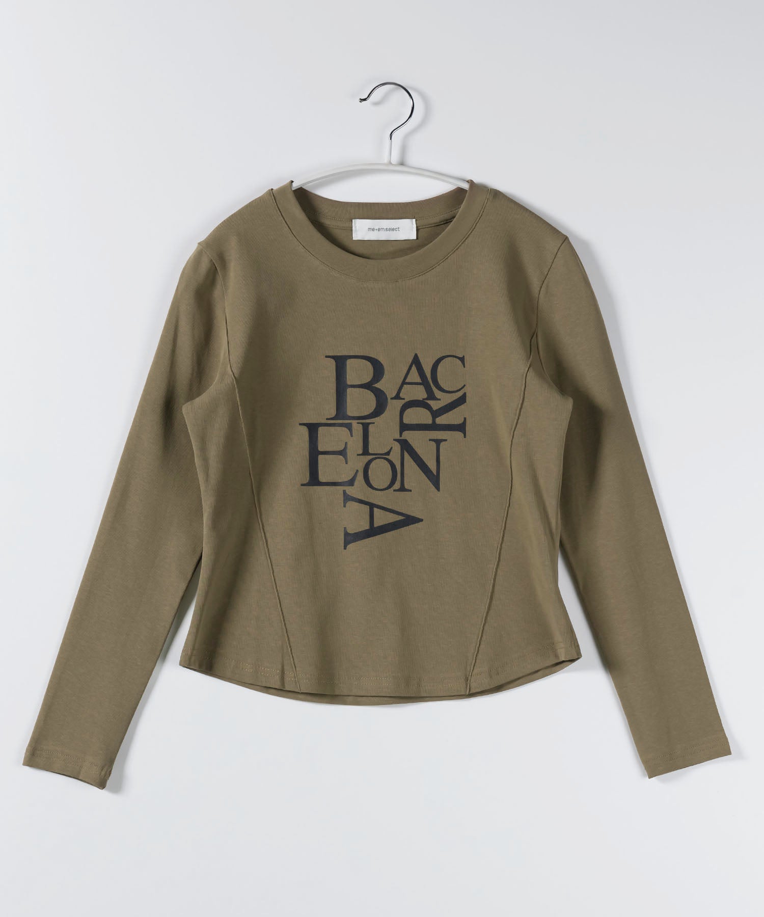 BACロゴレタリングスリムラインTシャツ