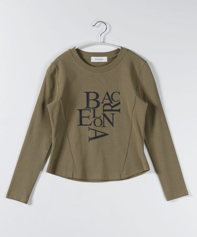 BACロゴレタリングスリムラインTシャツ