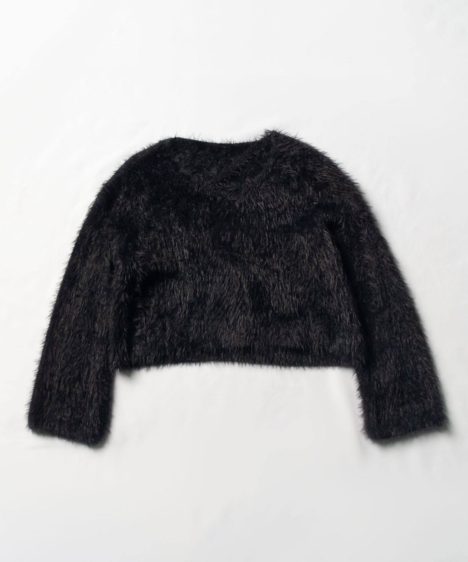 カットアウトショートシャギーニット