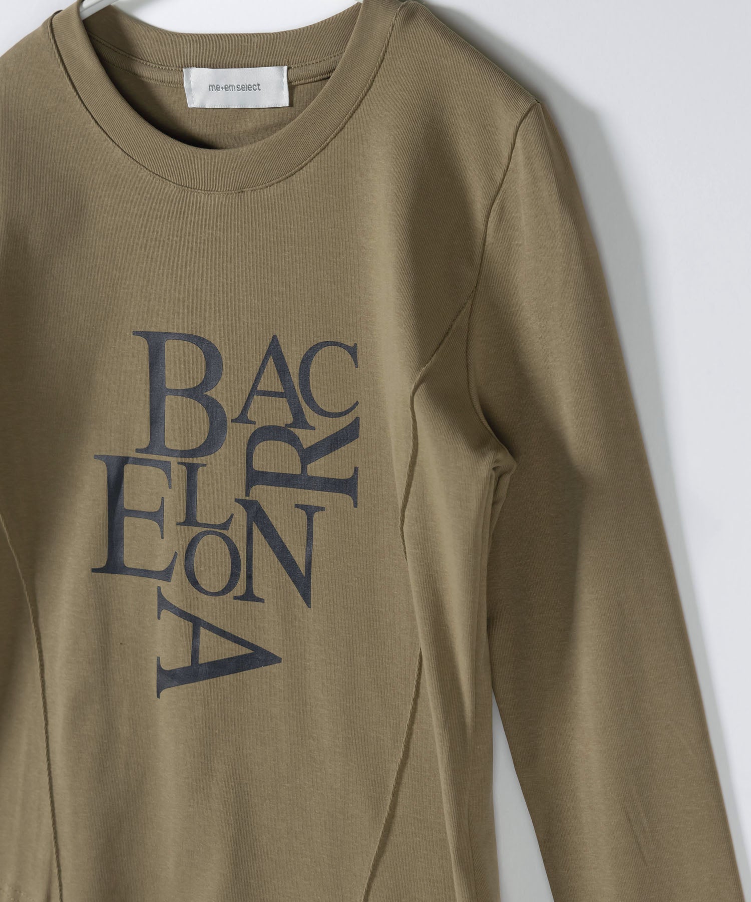 BACロゴレタリングスリムラインTシャツ