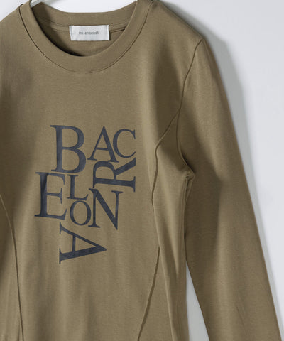 BACロゴレタリングスリムラインTシャツ