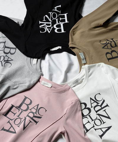 BACロゴレタリングスリムラインTシャツ