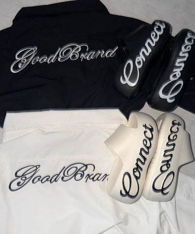レタリングバックロゴスタンドカラーショートブルゾン ／ lettering back logo stand collar short blouson