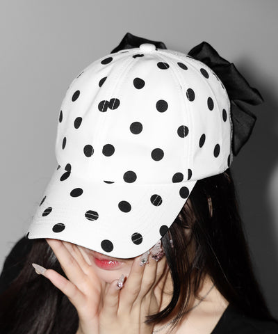 ドットバックリボンキャップ ／ DOT back ribbon CAP