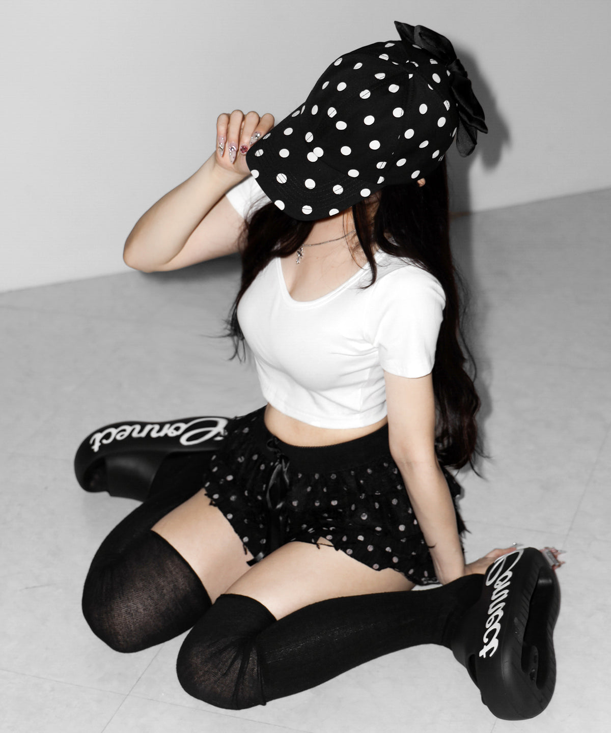 ドットバックリボンキャップ ／ DOT back ribbon CAP
