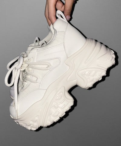 【 +10.5cm盛れ 】レースアップ厚底スニーカー ／ +10.5cm lace-up platform sneakers