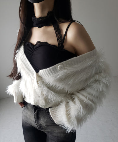 【 ２color ／ カップ付 】レースチョーカーストラップリブキャミソール ／ lace choker strap lib camisole