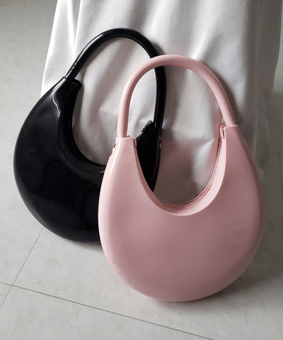 【 ２color 】 PVC ハーフムーンショルダーバッグ ／ PVC HALF MOON SHOULDER BAG