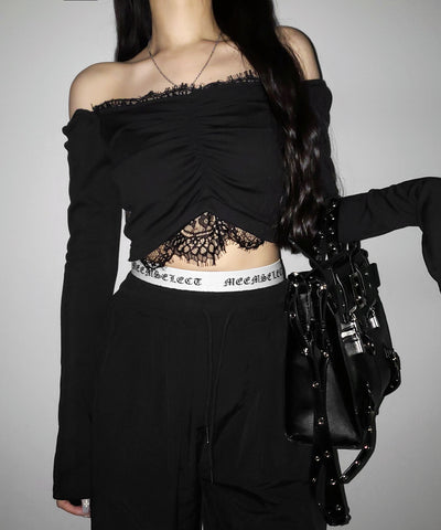 【 ２color ／ 裾絞り可能 】ウエストロゴナイロンライクワッシャーワイドパンツ ／ waist logo nylon-like washer wide pants