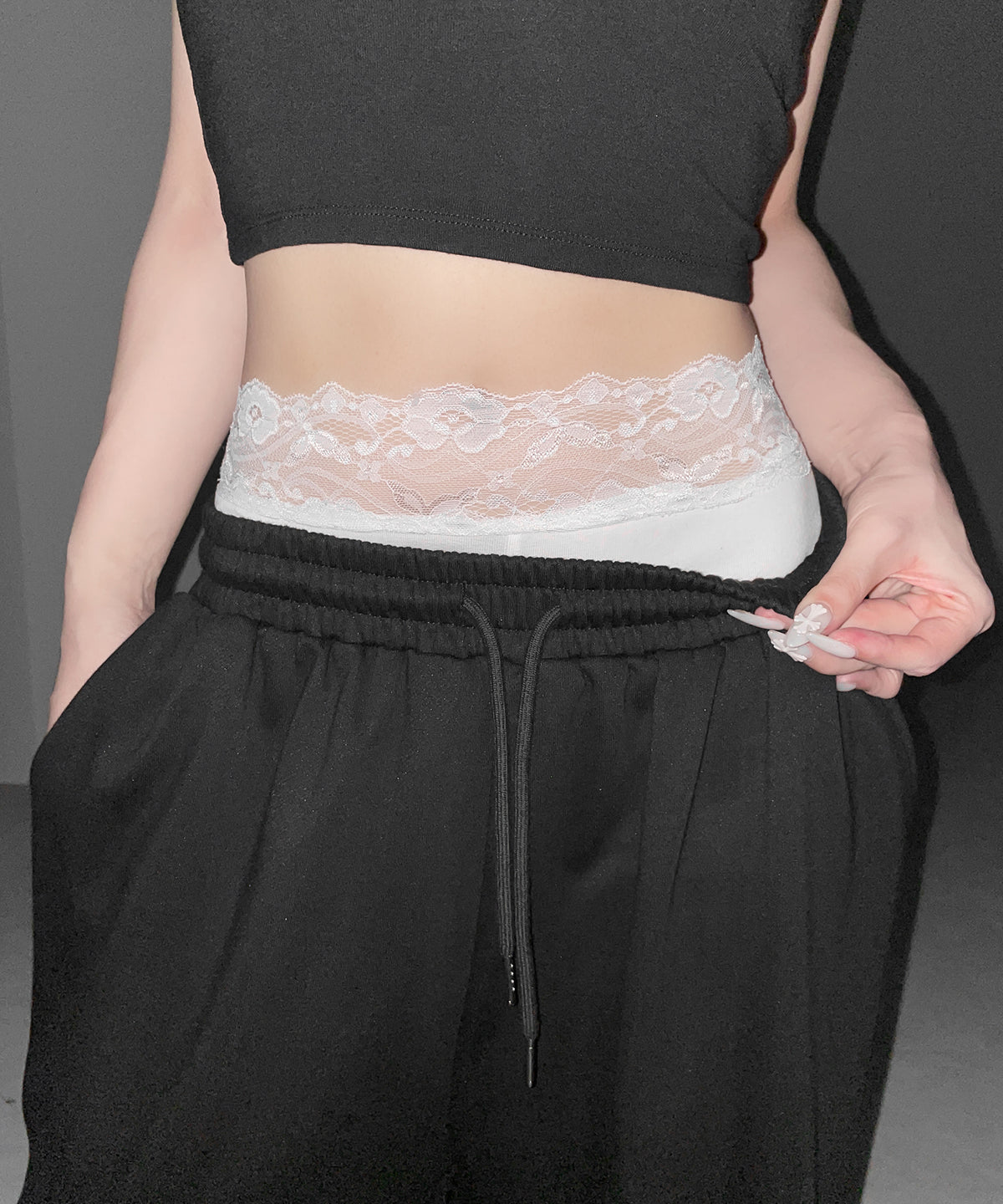 レースレイヤードインナーパンツ ／ Lace layered inner pants