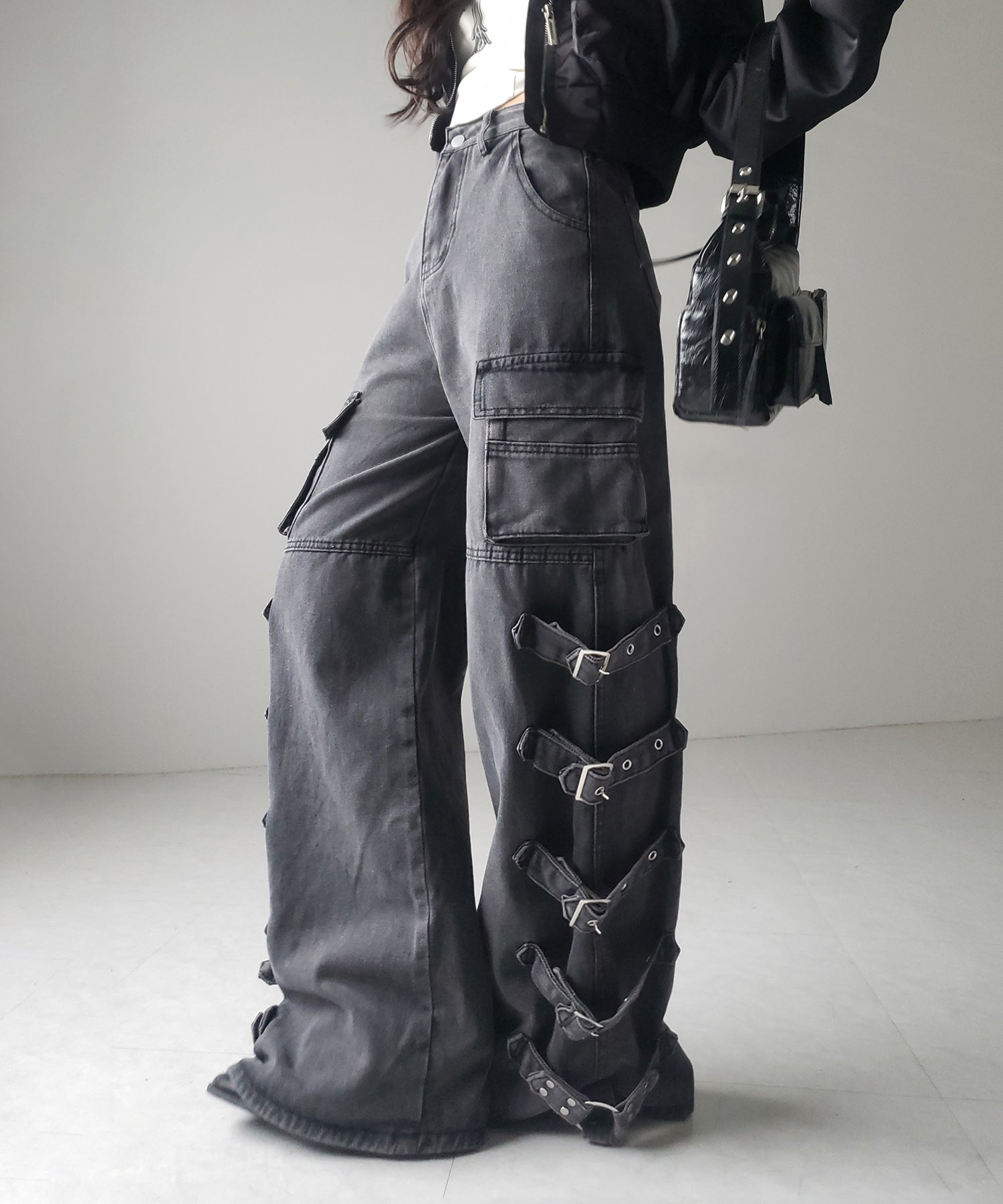 【 ４size 】ヴィンテージサイドベルテッドカーゴデニム ／ vintage side belted cargo denim