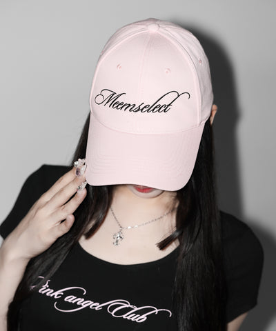 【 PINK ANGEL CLUB 】lettering LOGO embroidery CAP ／ レタリングロゴ刺繍キャップ