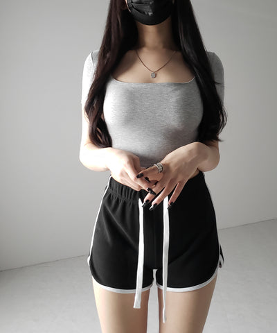 【 ３color 】サイドラインパイピングスウェットショートパンツ ／ sideline piping sweat short pants