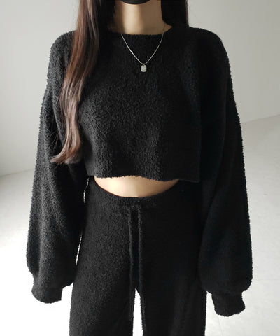 【 セットアップ可能 】マシュマロタッチショートプルオーバー ／ marshmallow touch short pullover