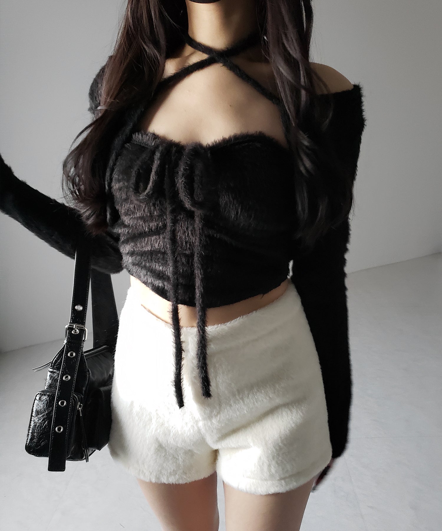 ３size ／２color 】シャギーファーショートパンツ／ shaggy fur short pants