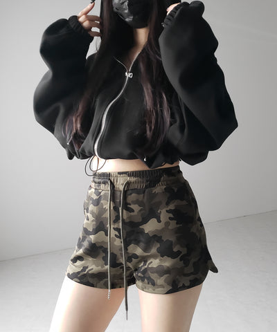 【 ２color 】ヴィンテージカモフラタイトショートパンツ ／ Vintage camouflage tight short pants
