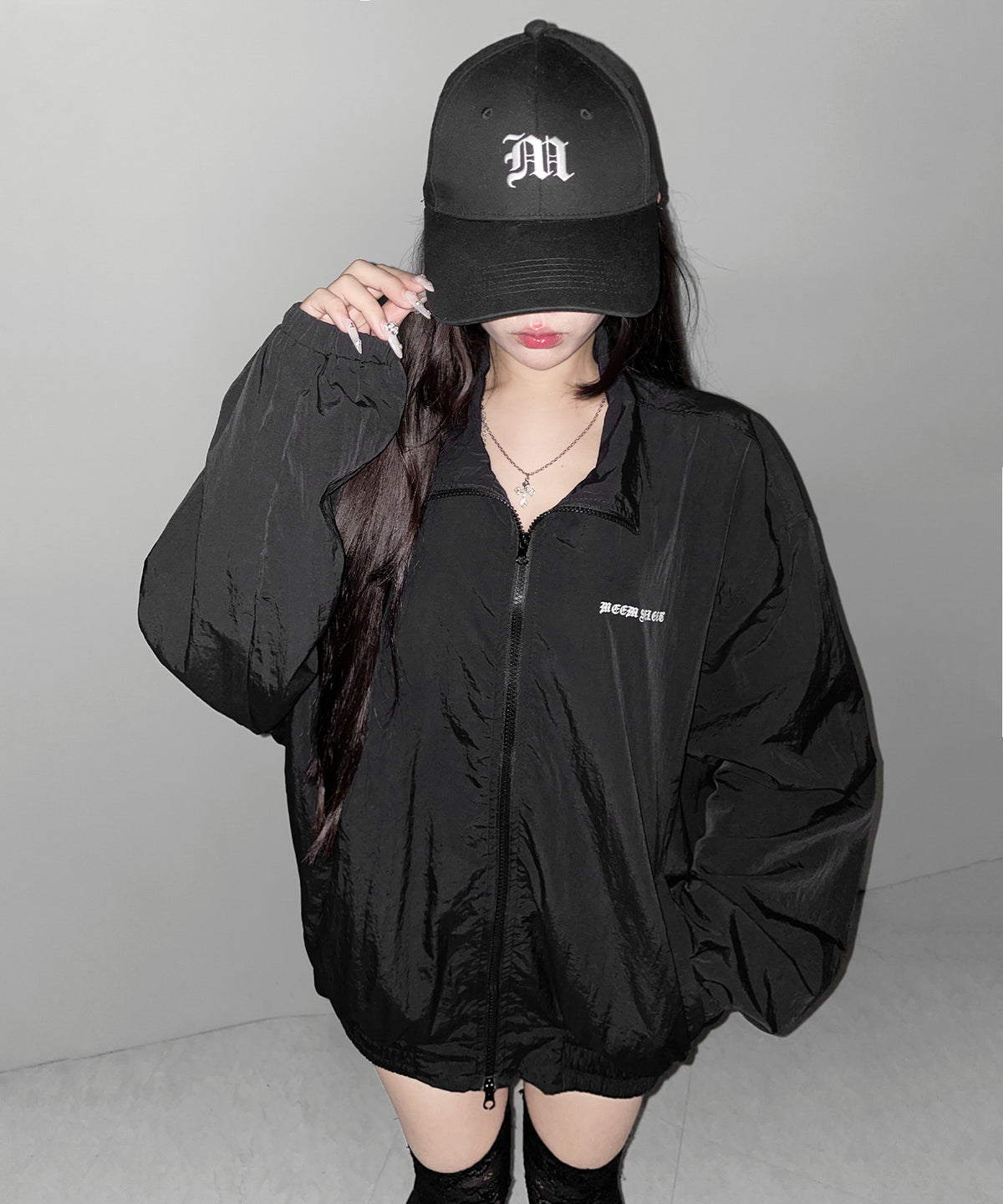 グランジロゴナイロンジャケット /  grunge logo nylon jacket