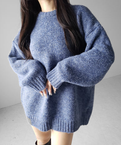 オーバーサイズフラッフィーニットプルオーバー ／ oversize fluffy knit pullover