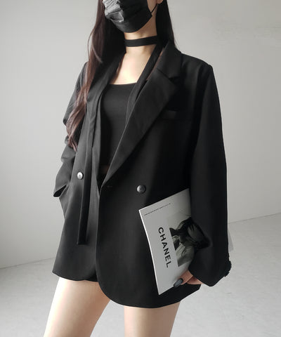 【 ２WAY 】チョーカータイ付きテーラードジャケット／ choker tie set tailored jacket