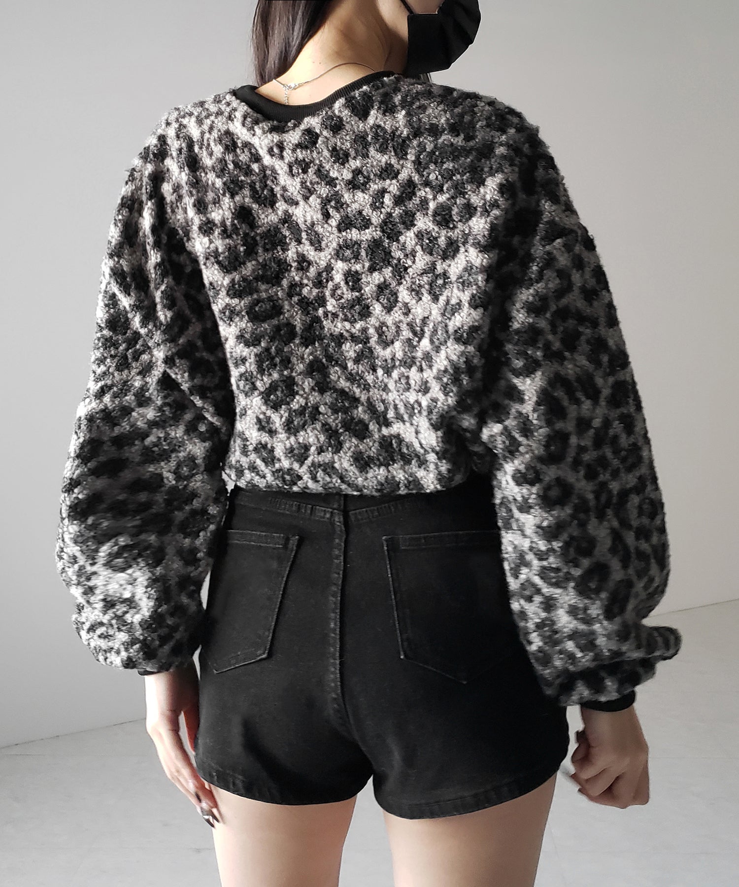 【 ２WAY 】レオパードショートボアプルオーバー ／ 2WAY reopard short boa pullover