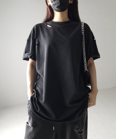 ピグメントダメージオーバーＴシャツ ／ pigment damage over T-shirts