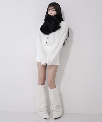 フェイクファーボリュームロングマフラー ／ fake fur volume long muffler