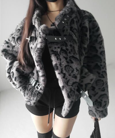 【 大人気につき新色追加！】B-3 レオパードボリュームファーコート ／ B-3 leopard volume fur coat