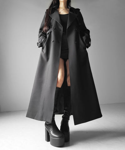 ウエストマークレディロングトレンチコート ／ waistmark lady long trench coat