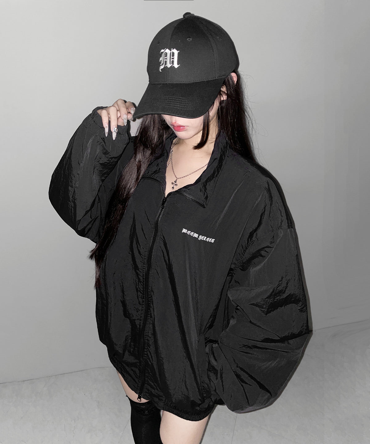 グランジロゴナイロンジャケット /  grunge logo nylon jacket