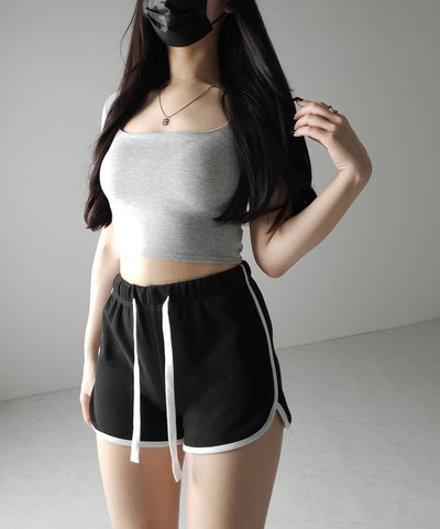 【 ３color 】サイドラインパイピングスウェットショートパンツ ／ sideline piping sweat short pants