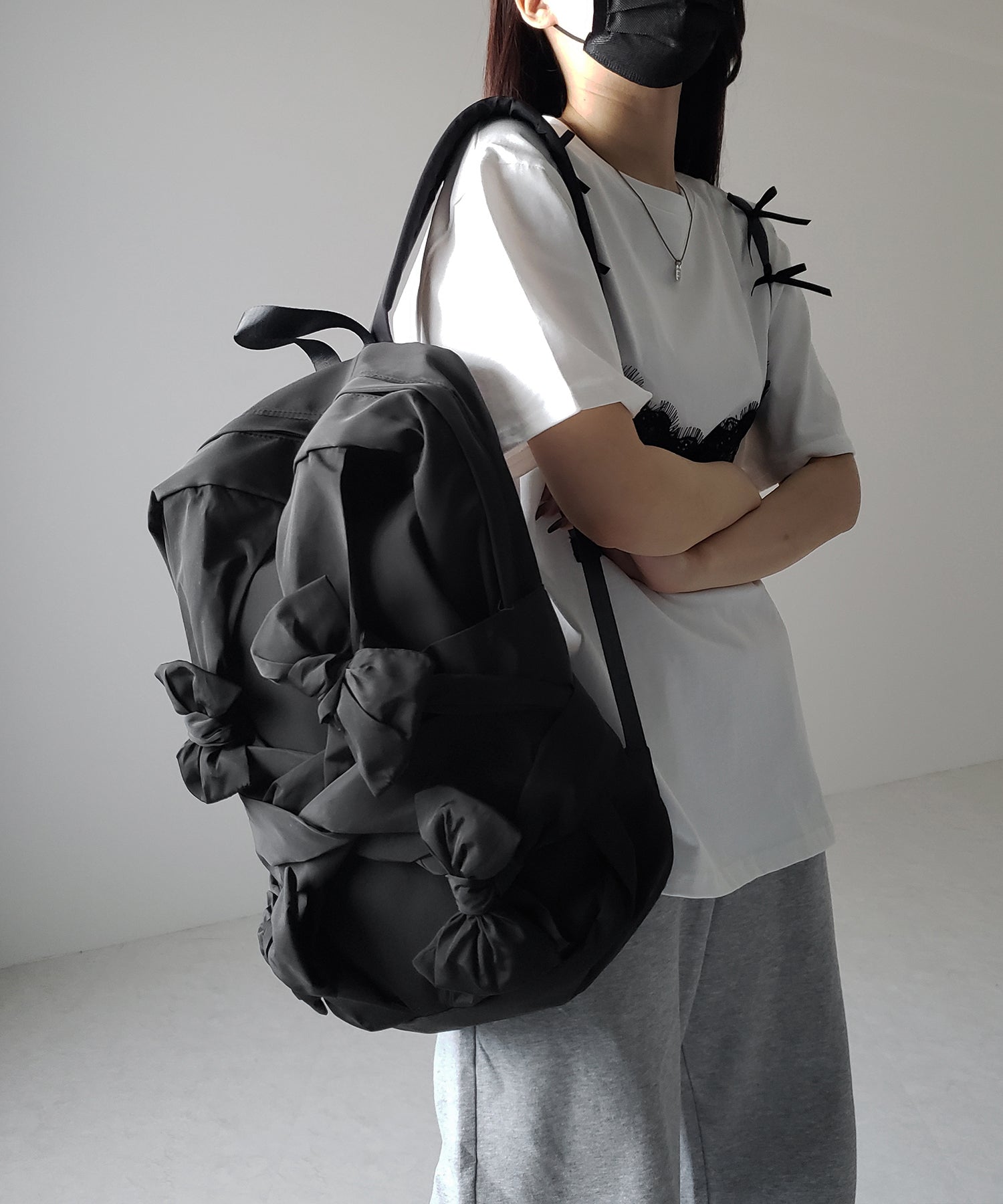 【 ２color 】バレエコアリボンバックパック ／ ballet core ribbon backpack