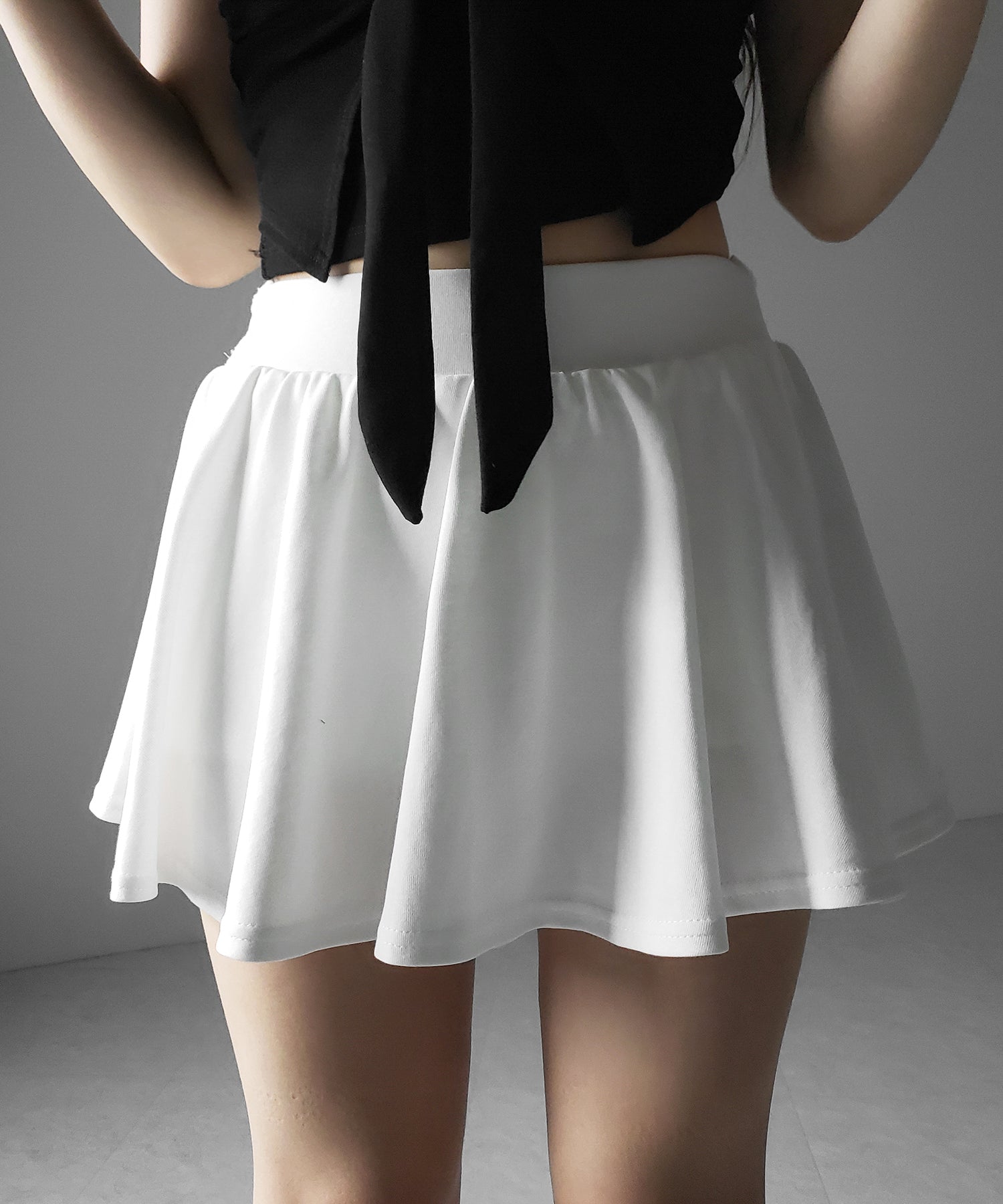 ラップレイヤードフレアミニスカパン ／ wrap layered flare mini skirt pants