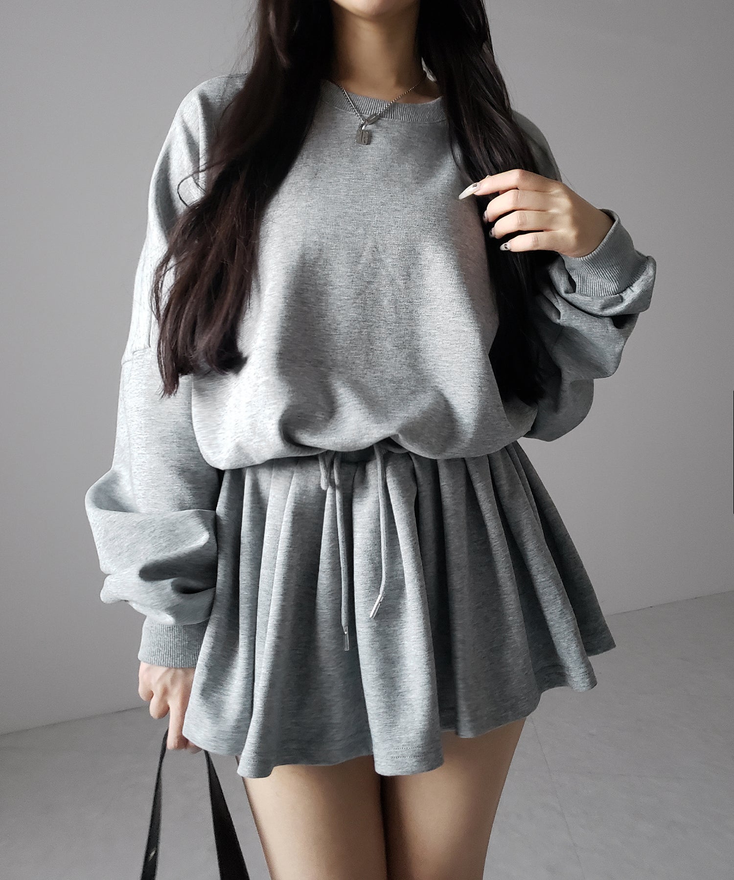 オーバースウェットフレアミニワンピース ／ over sweat flare mini onepiece