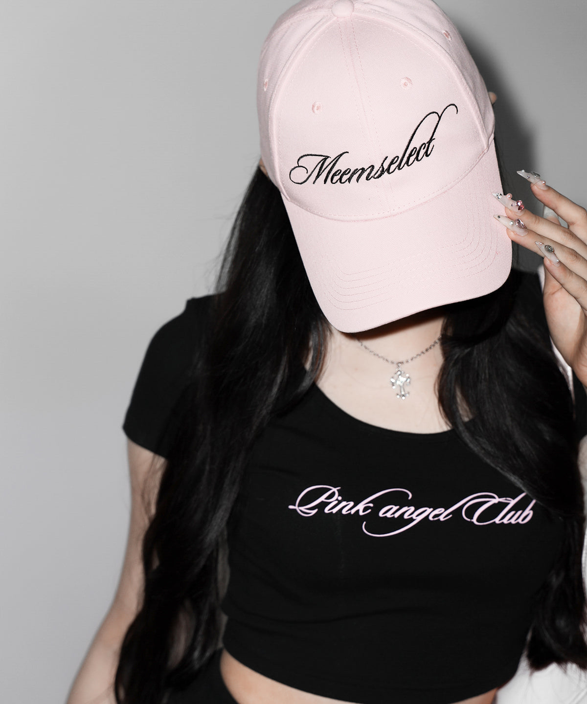 【 PINK ANGEL CLUB 】lettering LOGO embroidery CAP ／ レタリングロゴ刺繍キャップ