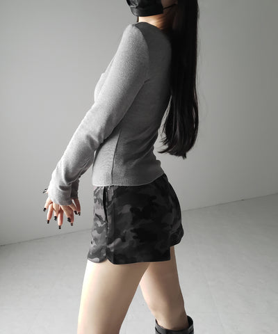 【 ２color 】ヴィンテージカモフラタイトショートパンツ ／ Vintage camouflage tight short pants