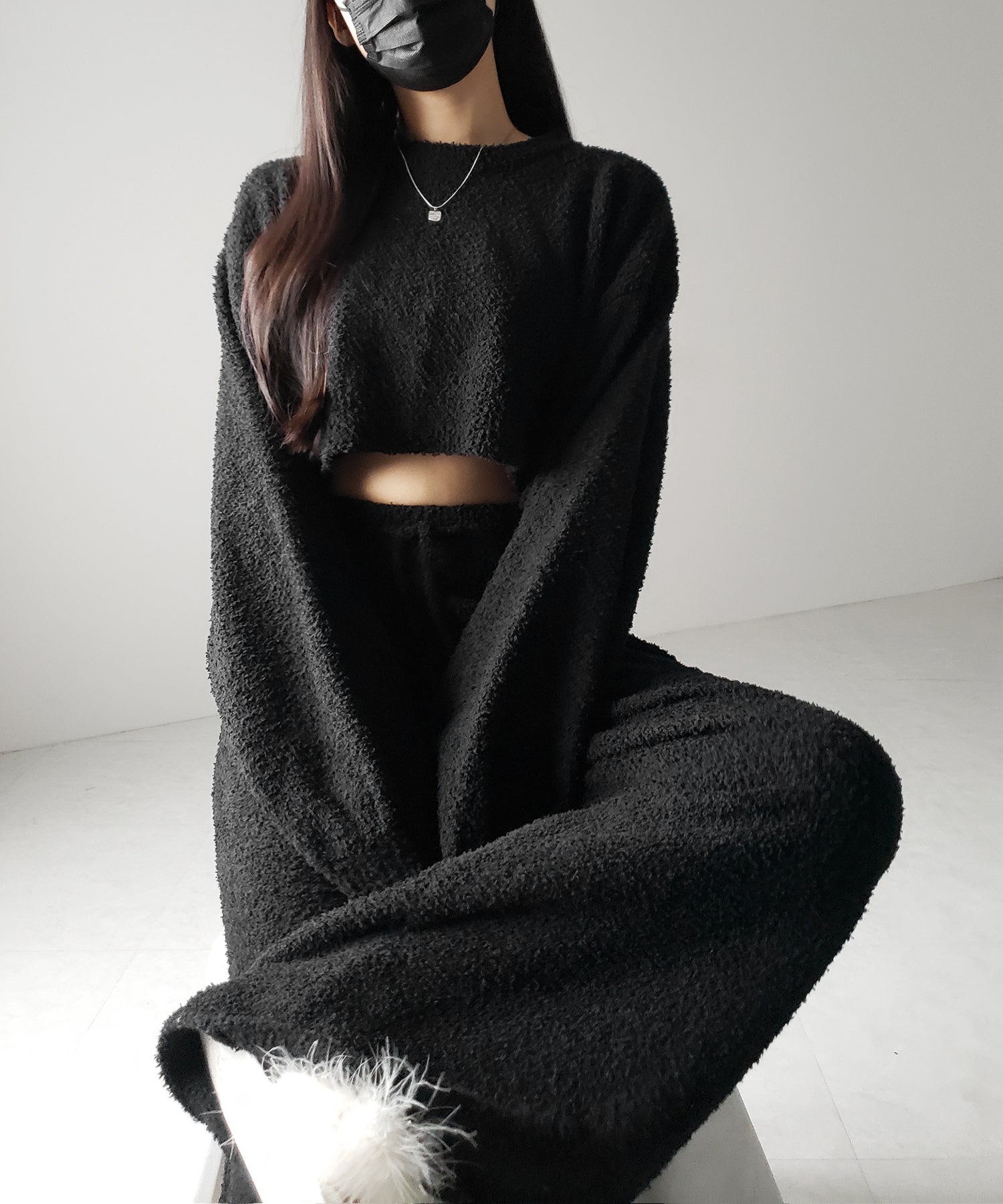 【 セットアップ可能 】マシュマロタッチショートプルオーバー ／ marshmallow touch short pullover