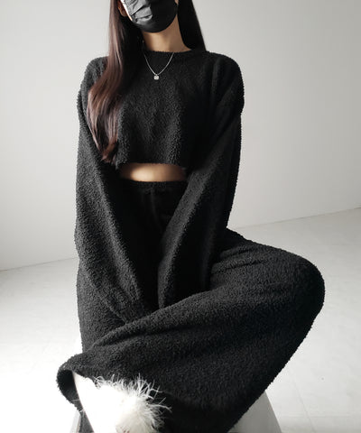 【 セットアップ可能 】マシュマロタッチショートプルオーバー ／ marshmallow touch short pullover