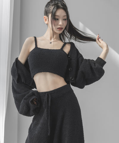 【セットアップ可能 】マシュマロタッチショートキャミソール ／ marshmallow touch short camisole