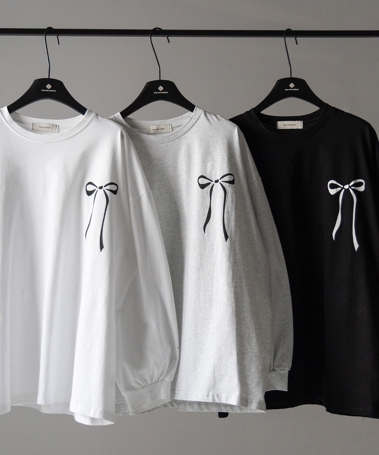 【 ３color 】リボンプリントバレエコアビッグＴシャツ ／ ribbon print ballet core big Tee