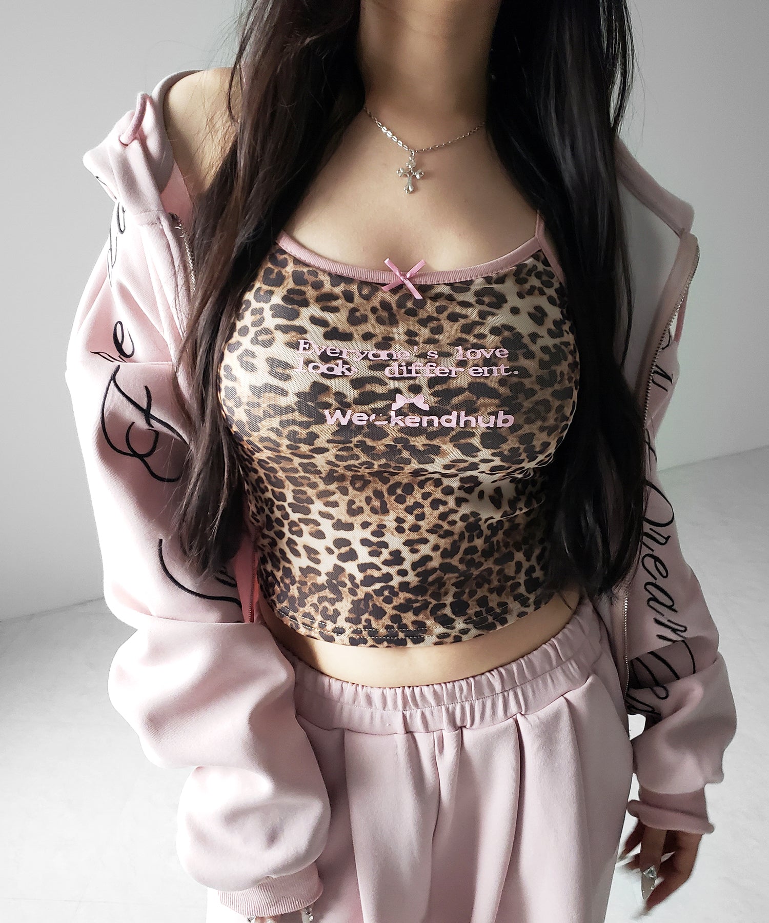 レオパードロゴパイピングキャミソール ／ leopard logo piping camisole