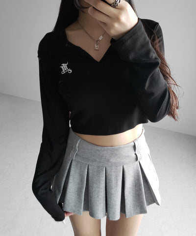 【 インパン裏地付 】プリーツスウェットマイクロミニスカパン ／ plests sweat micro mni skirt pants