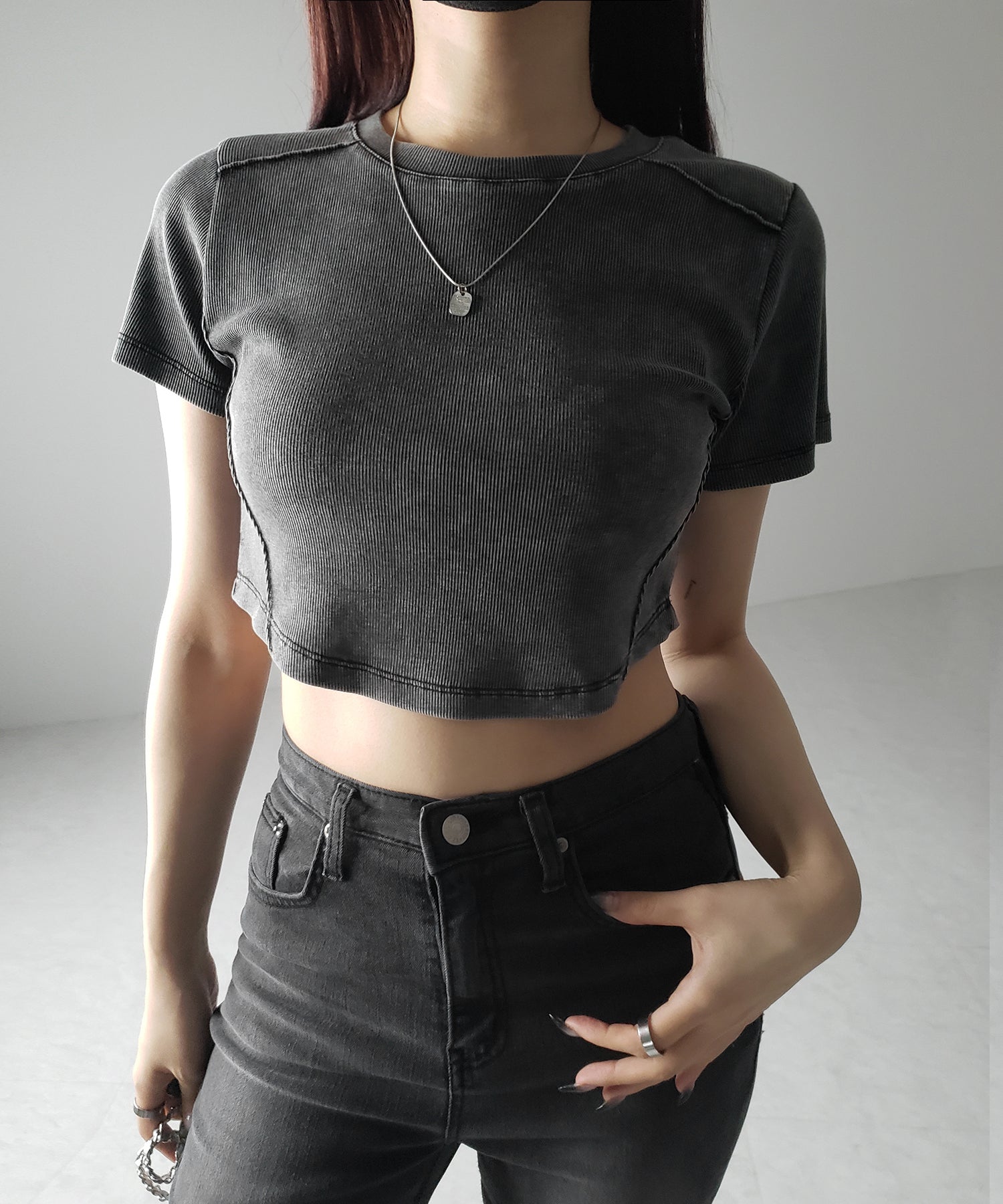 ヴィンテージショートリブＴシャツ ／ sideline vintage short lib T-shirt
