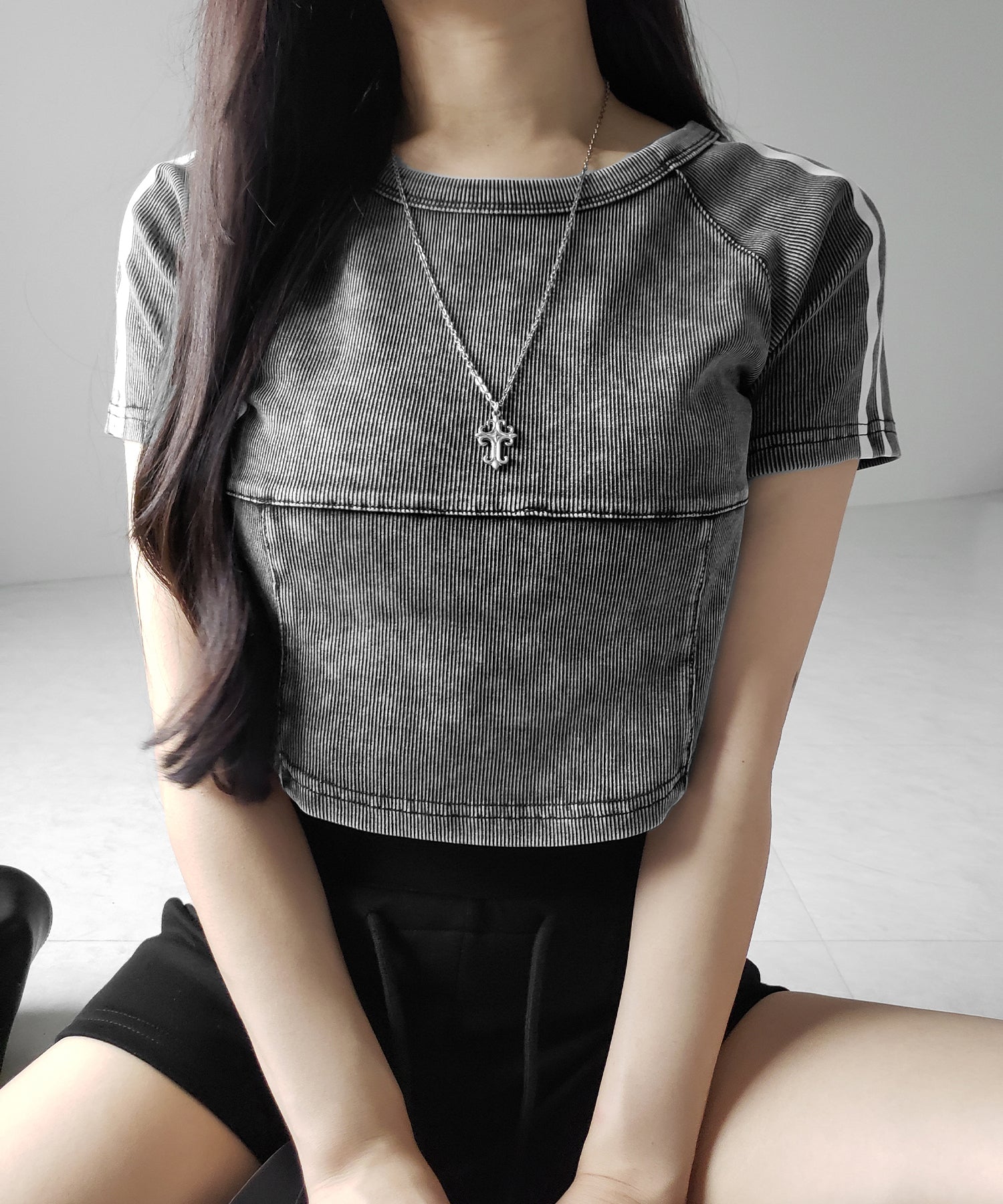 サイドラインヴィンテージショートリブＴシャツ ／ sideline vintage short lib T-shirt