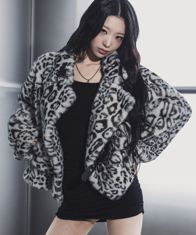 B-3 レオパードボリュームファーコート ／ B-3 leopard volume fur coat