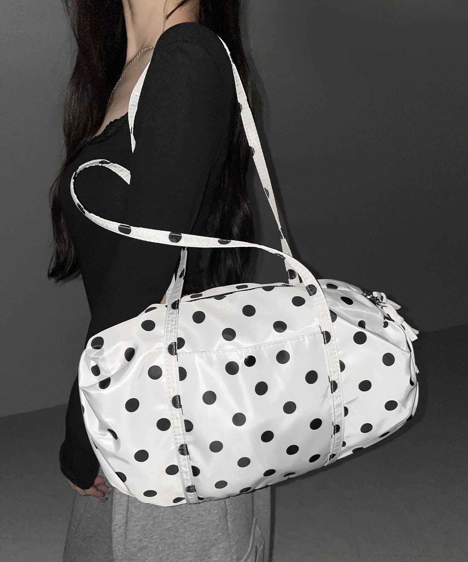 ドットミニボストンショルダーバッグ　／ Dot mini boston shoulder bag