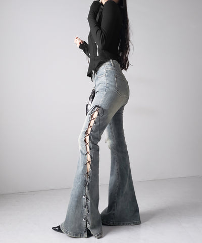 アウトポケットダブルジップスリムリブトップス ／ out pocket double zip slim ribbed tops