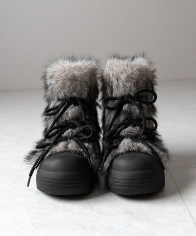 【 ２color 】ボリュームフェイクファーブーツ ／ volume fake fur boots
