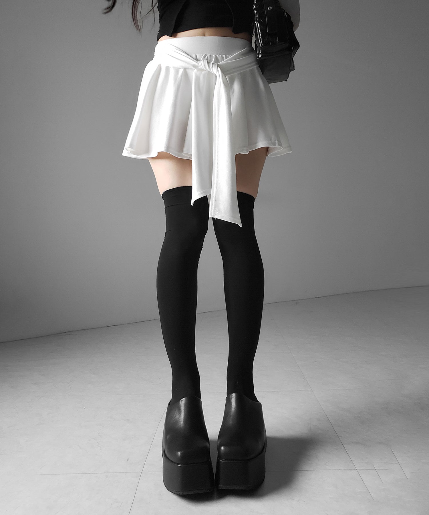 ラップレイヤードフレアミニスカパン ／ wrap layered flare mini skirt pants