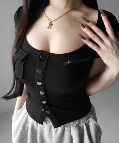 【 ＋５ｃｍ厚盛ブラパッド 】ボリュームアップバンドゥブラトップ ／ +5cm volume up bandeau bra top